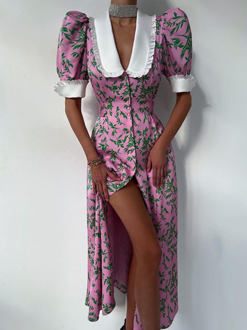 Doll Collar Midi Dress